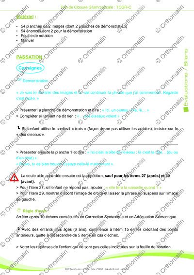 Page 3 de la fiche