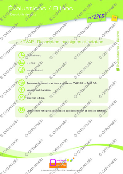 Page 1 de la fiche