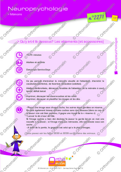Page 1 de la fiche