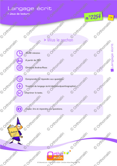 Page 1 de la fiche