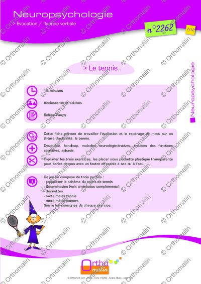 Page 1 de la fiche