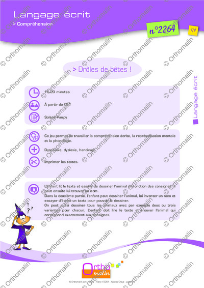 Page 1 de la fiche