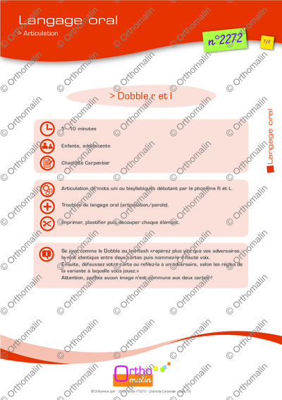 Page 1 de la fiche
