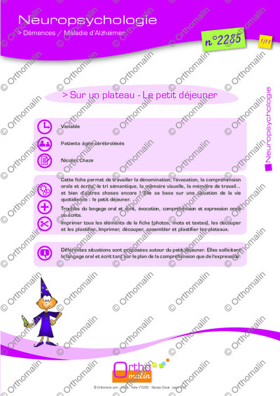 Page 1 de la fiche