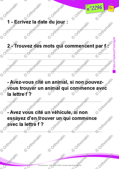 Page 2 de la fiche