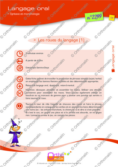 Page 1 de la fiche