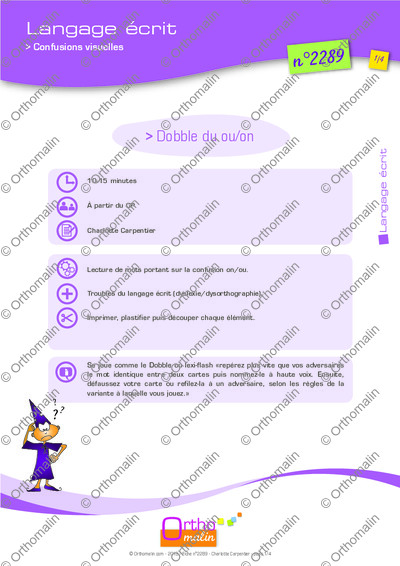 Page 1 de la fiche