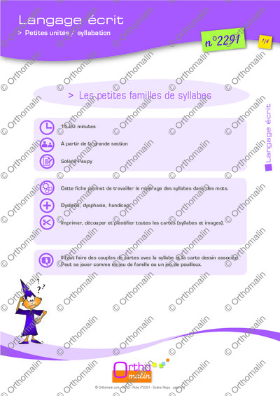 Page 1 de la fiche
