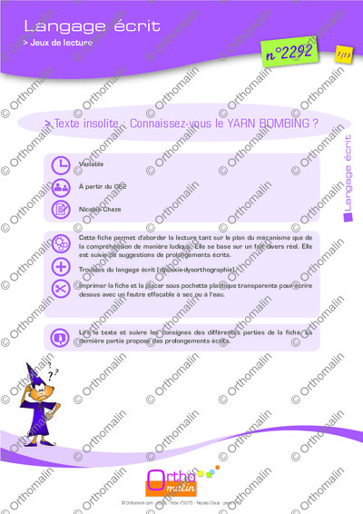 Page 1 de la fiche