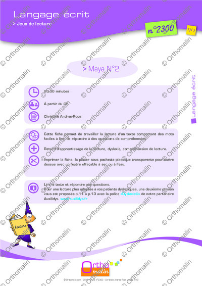 Page 1 de la fiche