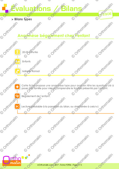 Page 1 de la fiche