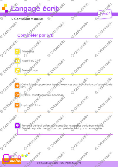 Page 1 de la fiche