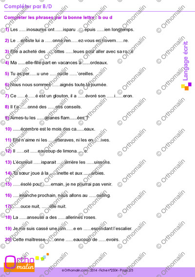 Page 2 de la fiche
