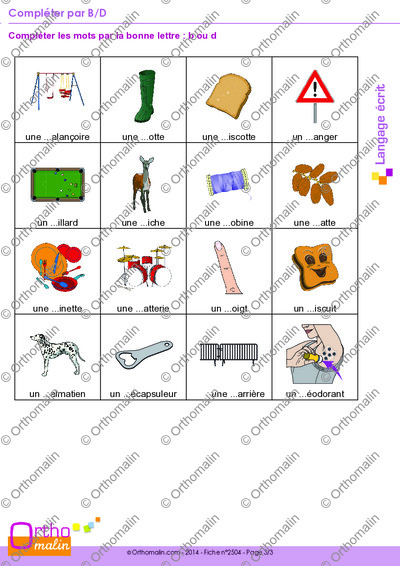 Page 3 de la fiche