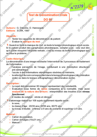 Page 2 de la fiche