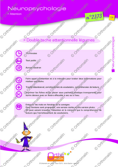 Page 1 de la fiche