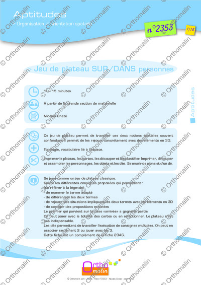 Page 1 de la fiche