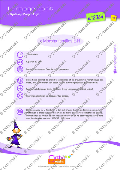 Page 1 de la fiche