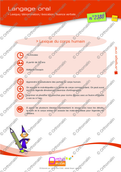 Page 1 de la fiche