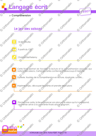 Page 1 de la fiche