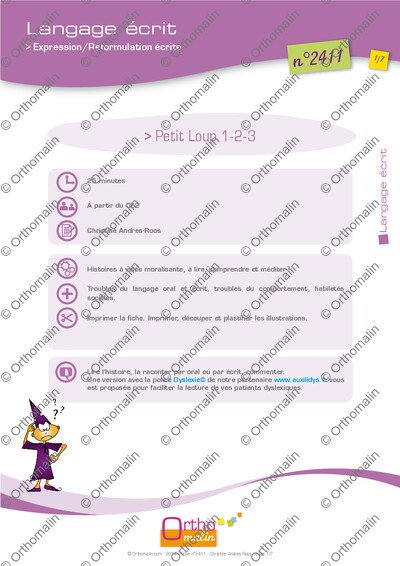 Page 1 de la fiche
