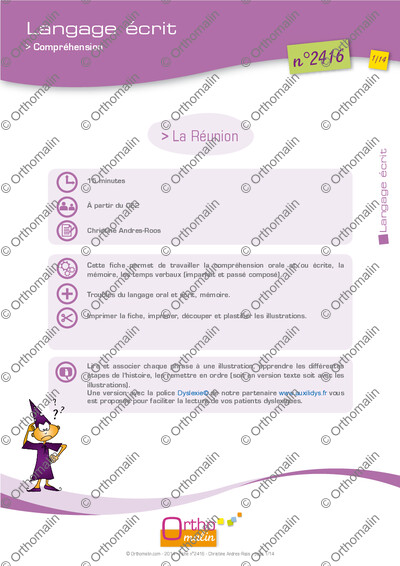 Page 1 de la fiche