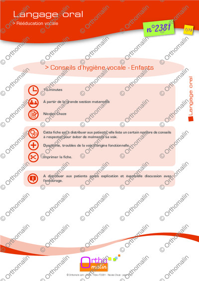 Page 1 de la fiche