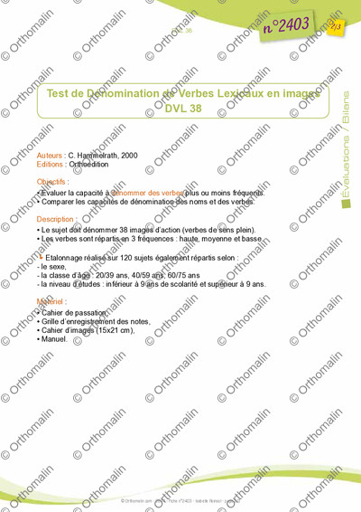 Page 2 de la fiche