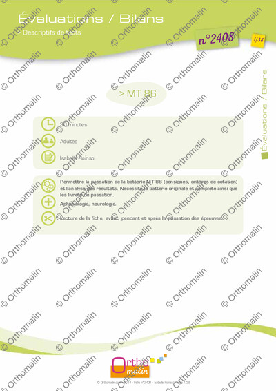 Page 1 de la fiche