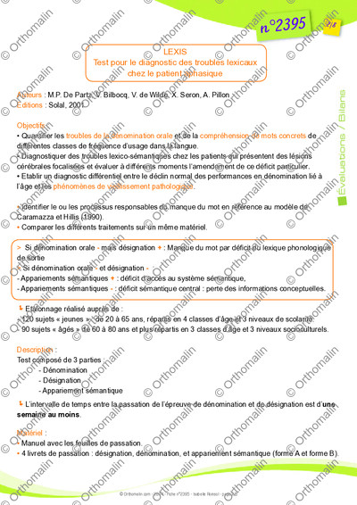 Page 2 de la fiche