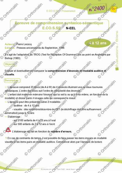 Page 2 de la fiche