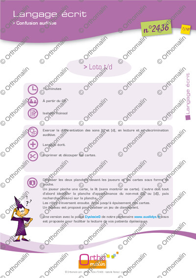 Page 1 de la fiche