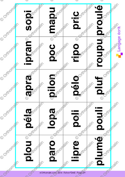 Page 2 de la fiche