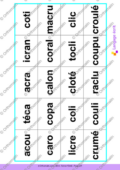 Page 2 de la fiche