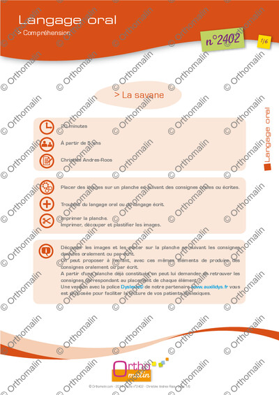Page 1 de la fiche