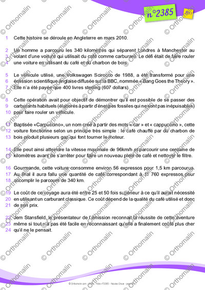 Page 2 de la fiche