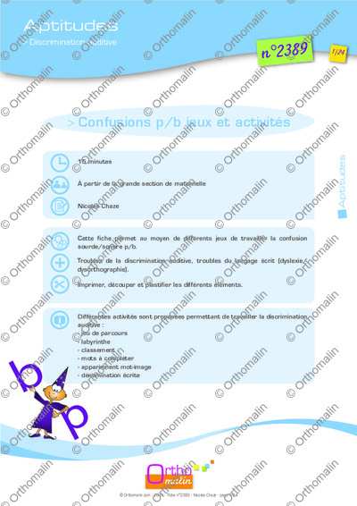 Page 1 de la fiche