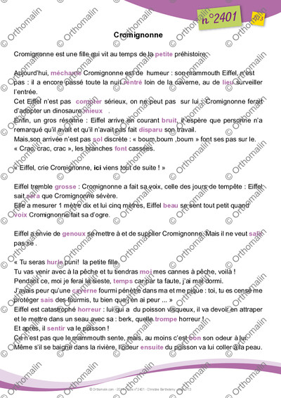 Page 2 de la fiche