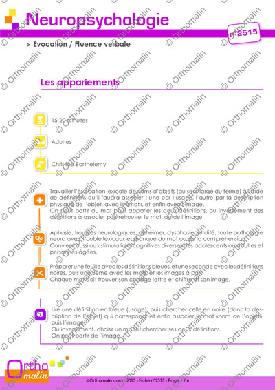 Page 1 de la fiche