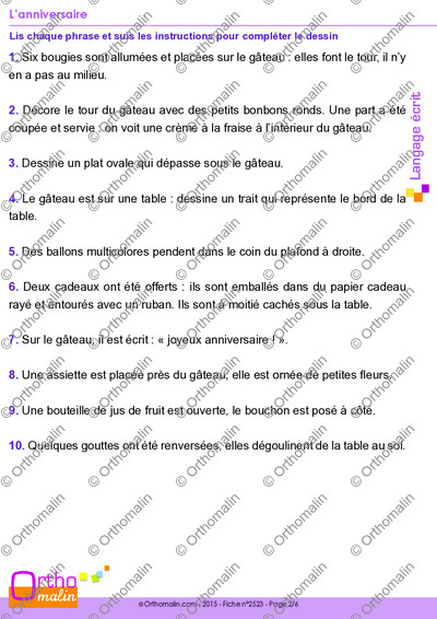 Page 2 de la fiche