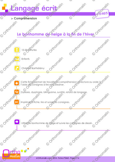 Page 1 de la fiche