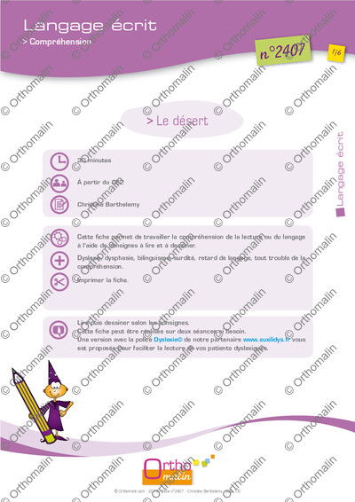 Page 1 de la fiche