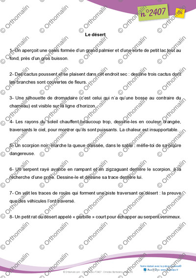 Page 2 de la fiche
