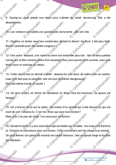 Page 3 de la fiche