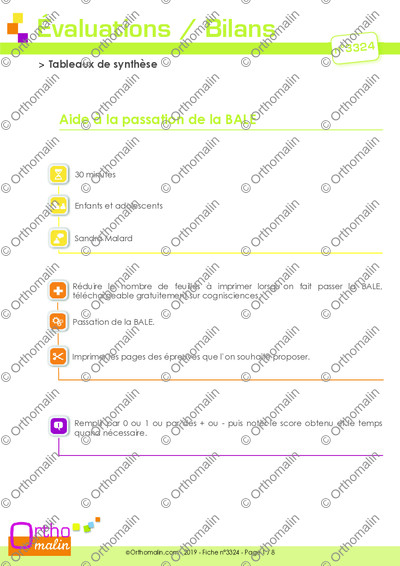 Page 1 de la fiche