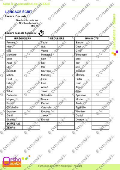 Page 2 de la fiche