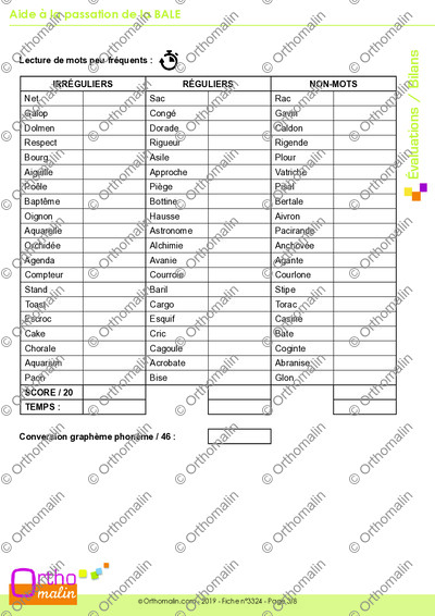 Page 3 de la fiche