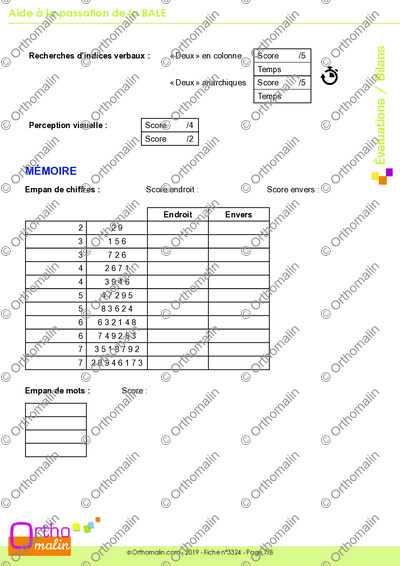 Page 7 de la fiche