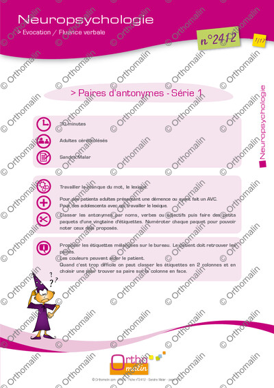 Page 1 de la fiche