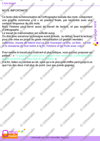 Page 2 de la fiche